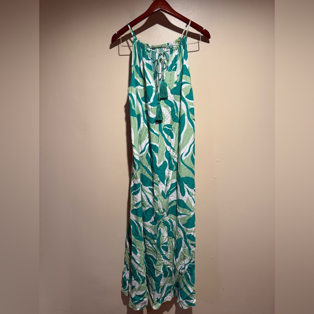 Label of Love Tropical Print Maxi Dress Green Size small - Picture 5 of 10